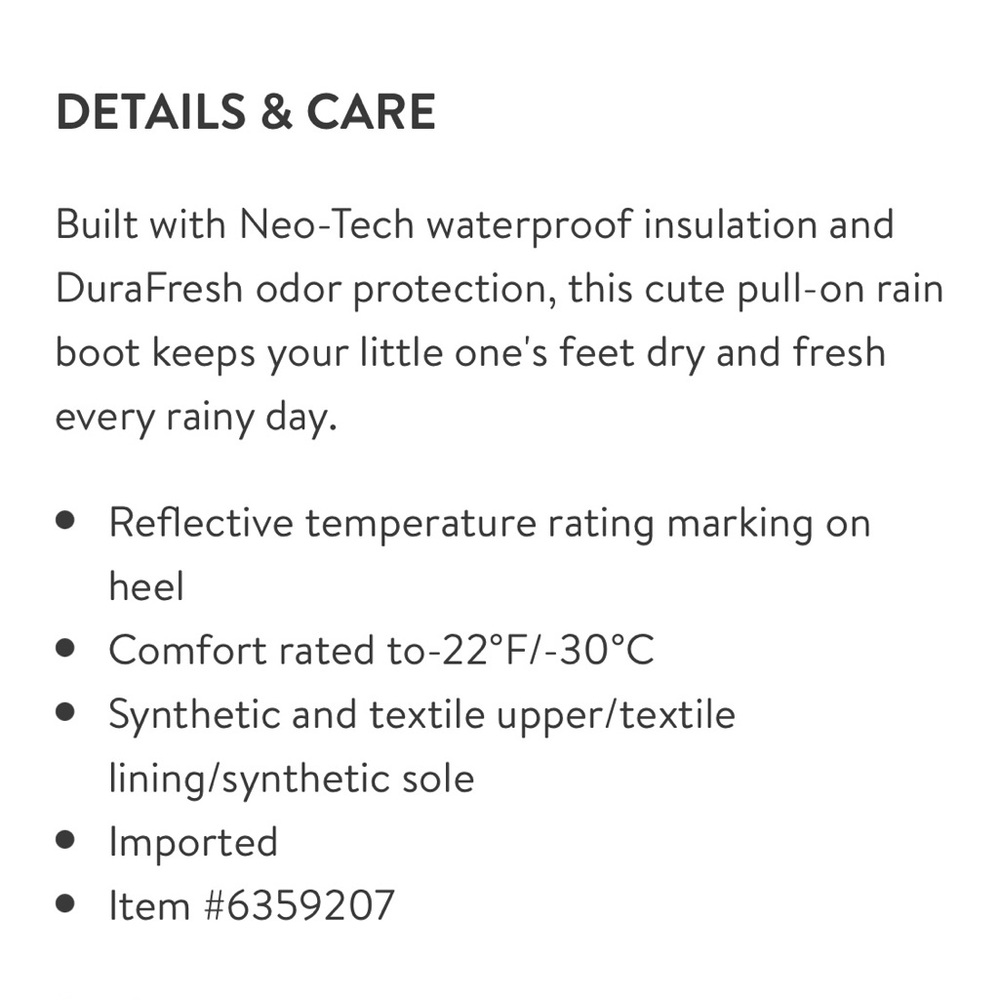 📌SOLD📌 BOGS KIDS GRASP BLACK PULL-ON INSULATED RAIN / SNOW BOOTS🆕 - Picture 6 of 6